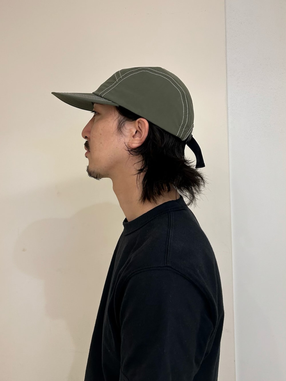 「秋服準備はじめました、初秋コーデ、キャップ、ジェットキャップ、override、古着MIX、休日スタイル、お出かけコーデ、ミリタリー、カモフラ」｜「OVERRIDEのOVERRIDE  REN RIPSTOP WIDE JET CAP / オーバーライド（キャップ、グリーン系）」を使った、mutaさん（メンズ・182cm）の夏コーディネートの3枚目の写真