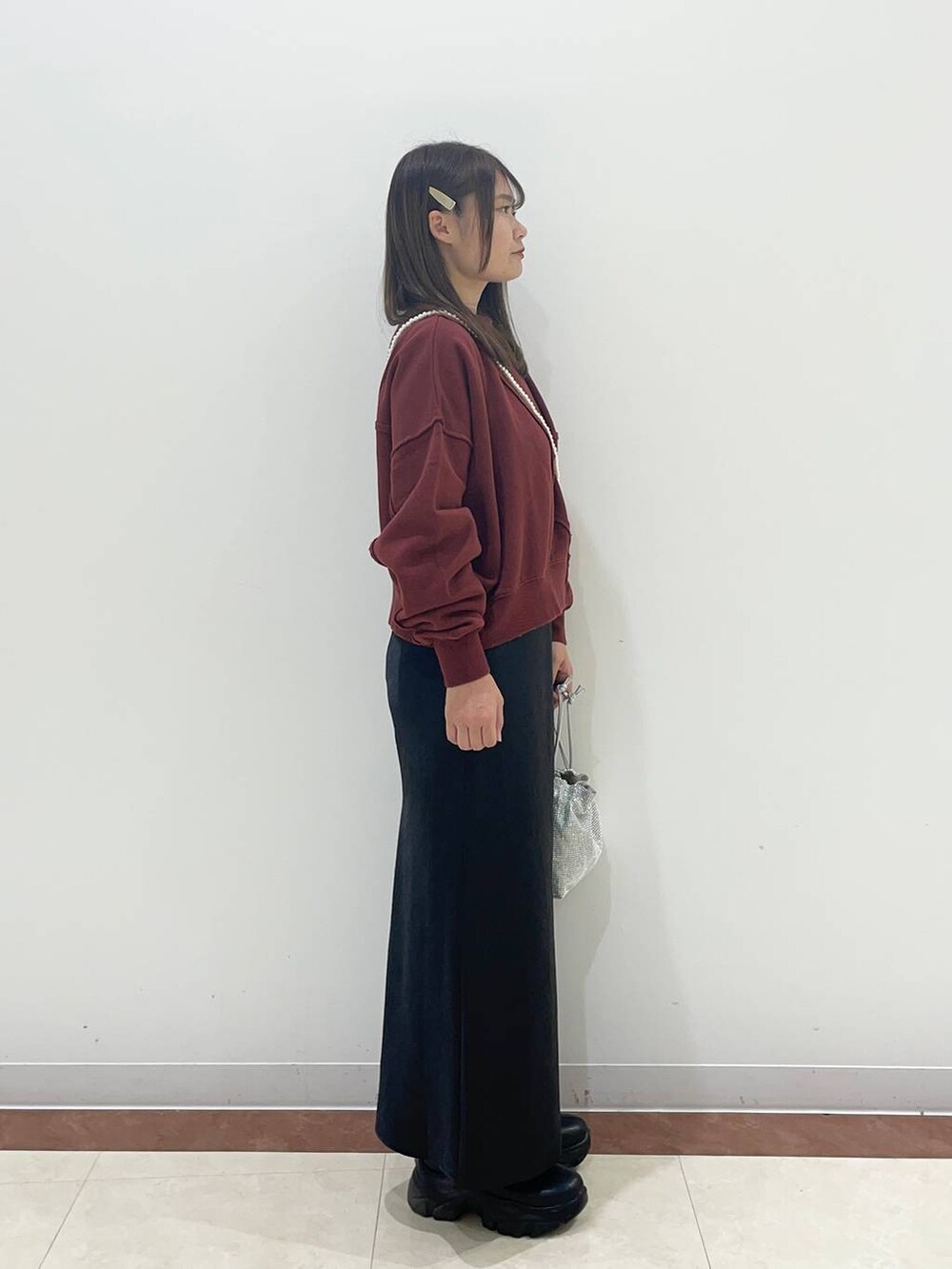 「秋冬新作」｜「LOWRYS FARMのストレッチスニーカーブーツ　133385（ブーツ、ブラック系）」を使った、hono0427さん（レディース・151cm）の秋コーディネートの2枚目の写真