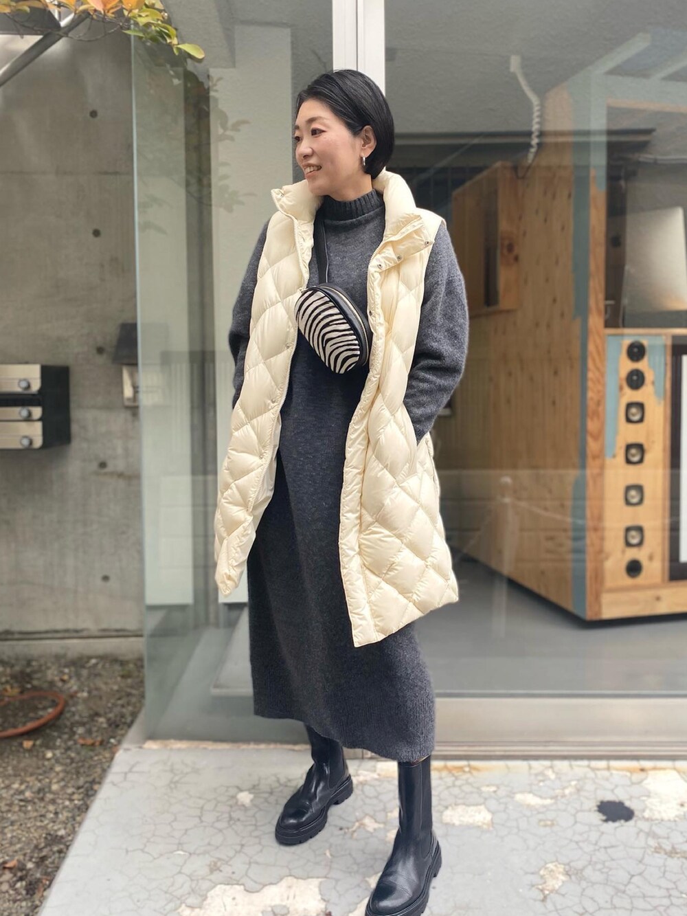 NOLLEY'S ×TAION/タイオン別注ダイヤキルトダウンジレ NOLLEY'S ×TAION