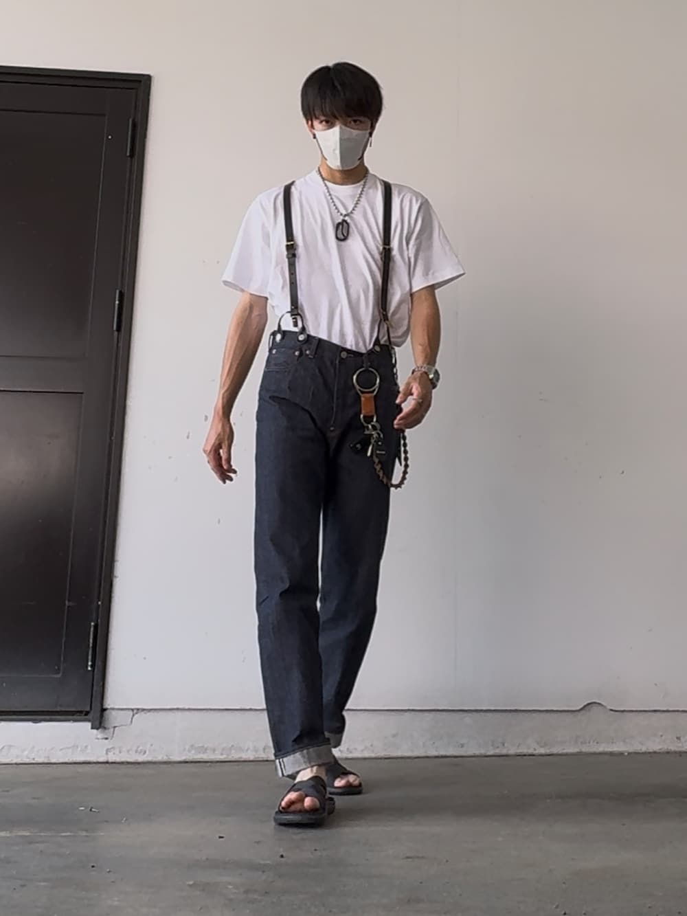 Schott/ショット/LEATHER SUSPENDER/レザーサスペンダーを使った人気