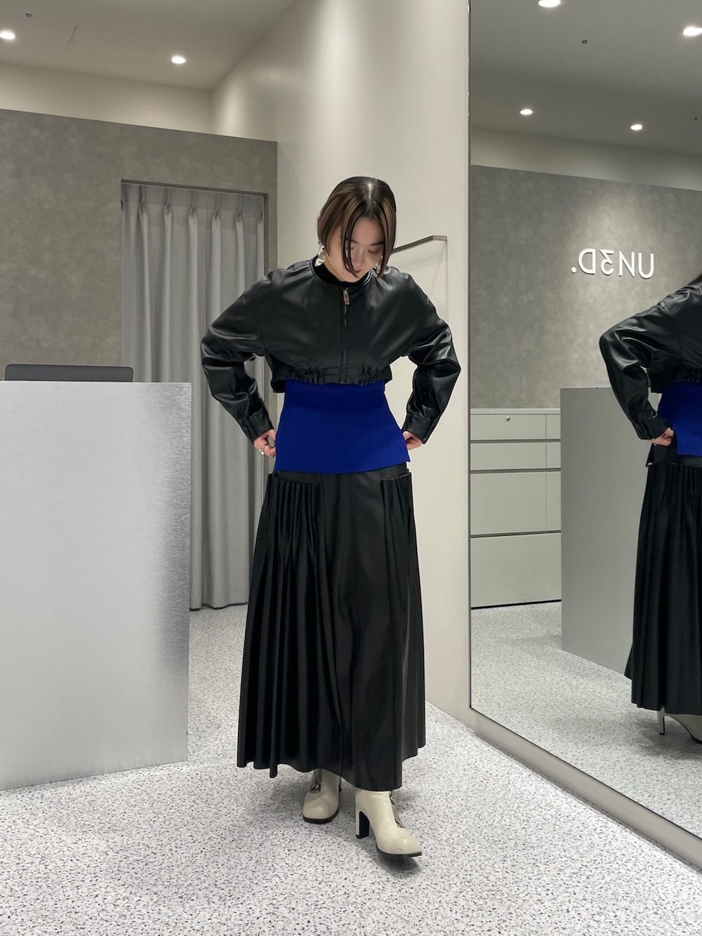 UN3D. タックニットスカート ブラック 【公式通販】