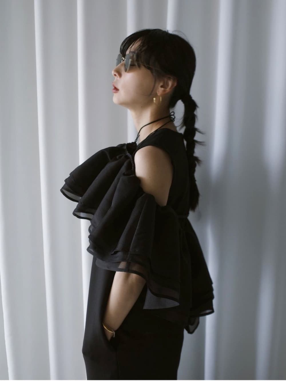 スーツ・フォーマル・ドレス AMERI MANY WAY LADY LIKE FRILL ROMPERS M セール】MANY WAY LADY LIKE FRILL ROMPERS（サロペット