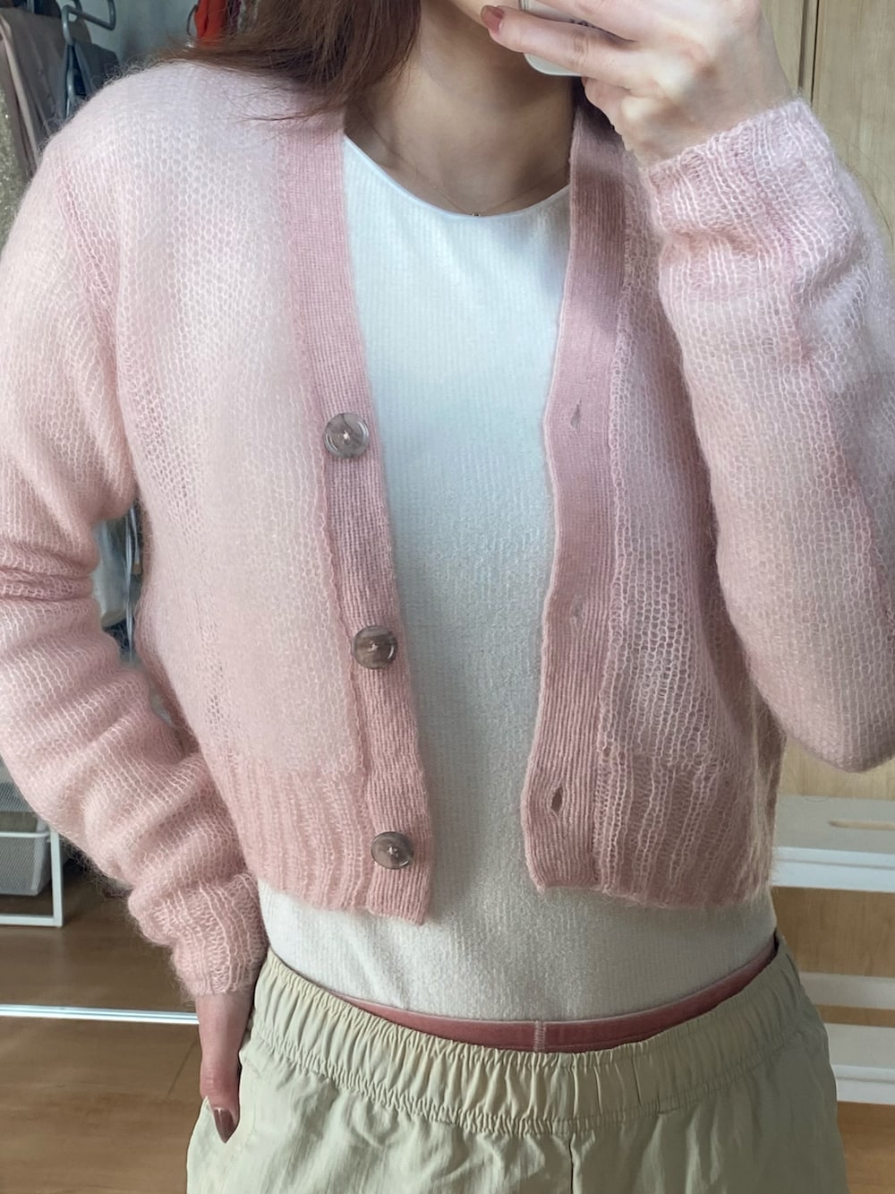 Acne Studiosのカーディガン/ボレロ（ピンク系）を使った人気