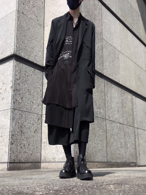 希少 Yohji Yamamoto POUR HOMME 丸字 チェスターコート 希少 Yohji Yamamoto POUR HOMME 丸字 チェスターコート 希少