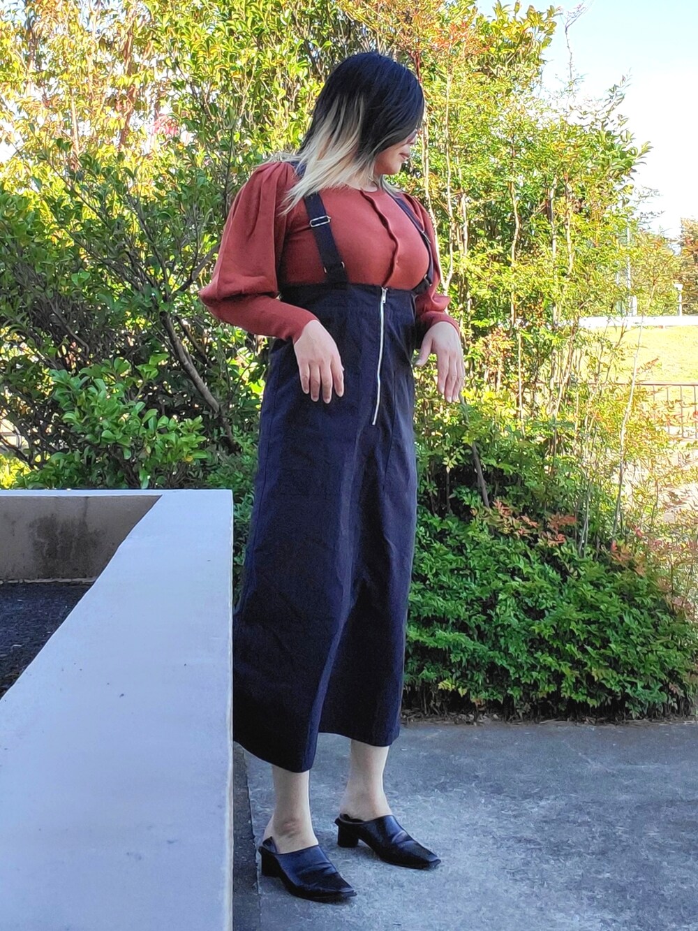 「WEARハロウィン2022、johnbull、Lian、epimi épimmy」｜「LIANのスクエアトゥブーティ（パンプス、ブラック系）」を使った、茶みこさん（レディース・165cm）の秋コーディネートの5枚目の写真