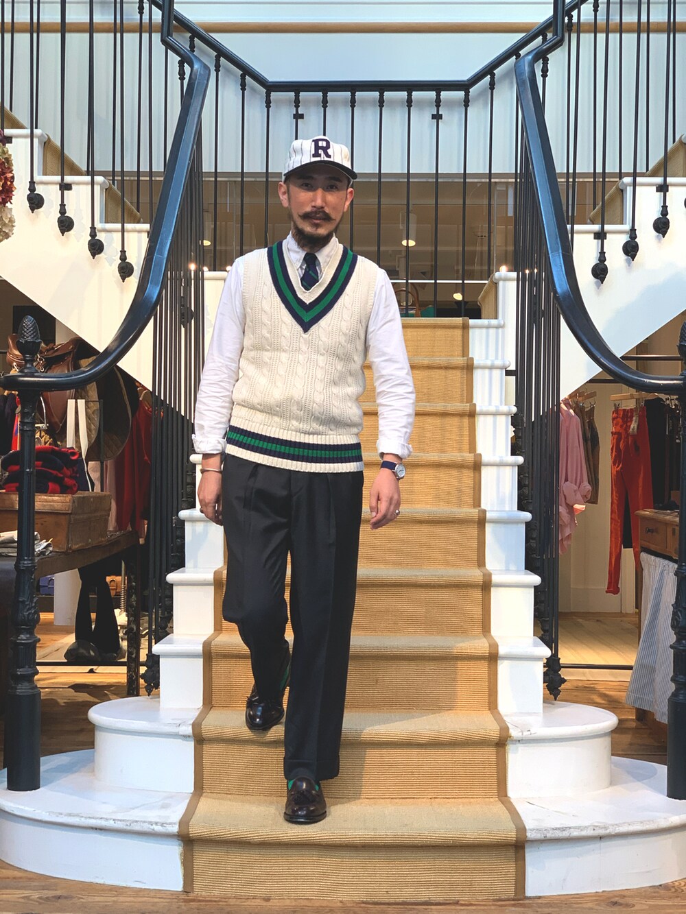 RALPH LAUREN RUGBYのベストを使ったメンズ人気ファッション