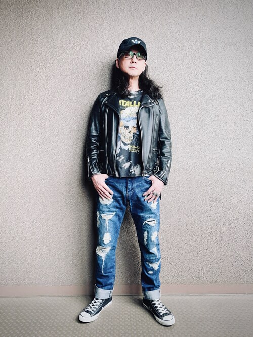 【FashionMania】　ライダース クロップドパンクライダース（ライダースジャケット）｜Figments