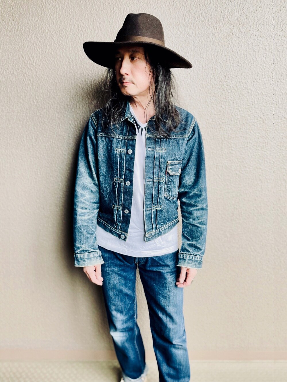 EVISU セットアップ　デニムとデニムジャケット Yasunishi69｜EVISUのデニムジャケットを使ったコーディネート - WEAR