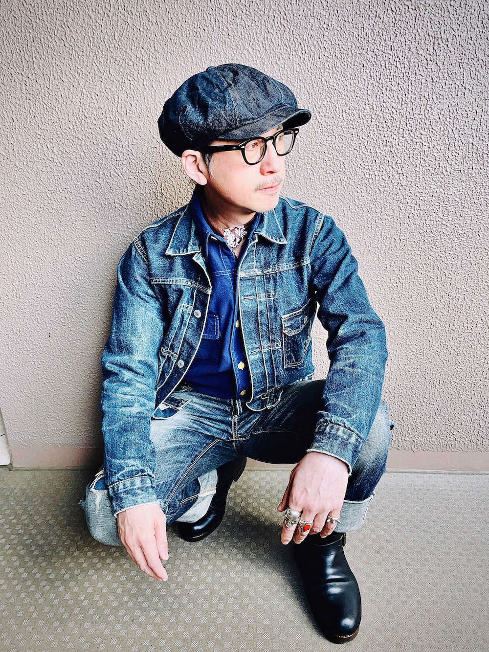 Yasutoshi Ezumi ヤストシ エズミM-65 デニムジャケット YasushiImanishi｜EVISUのデニムジャケットを使った
