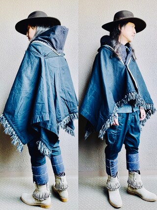 KAPITALのポンチョを使った人気ファッションコーディネート - WEAR