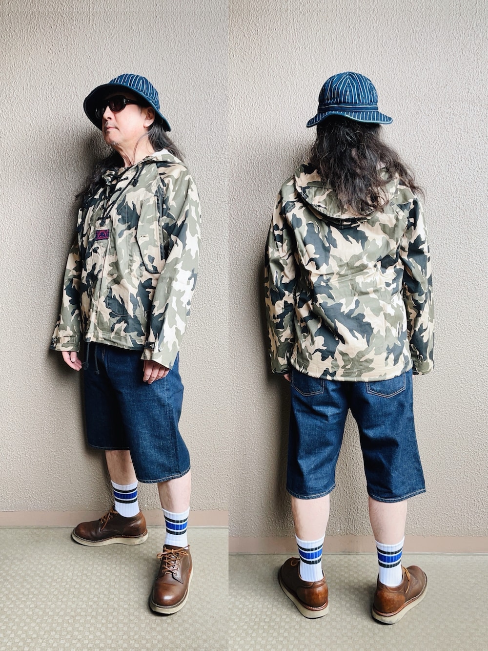 YasushiImanishiさんの「カモフラアノラックパーカ（EVISU）」を使ったコーディネートの3枚目の写真