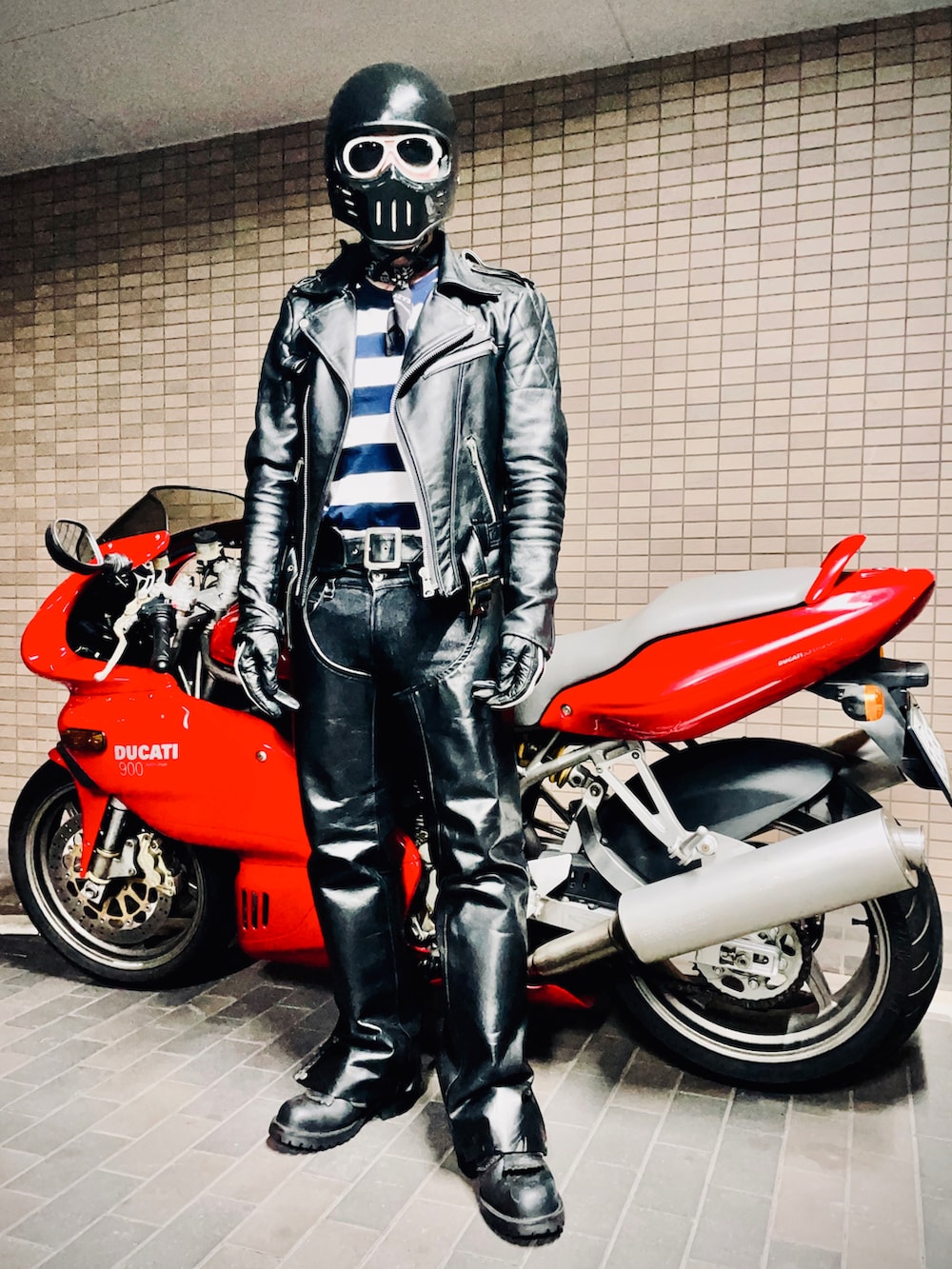 YasushiImanishi｜VINTAGEのライダースジャケットを使った