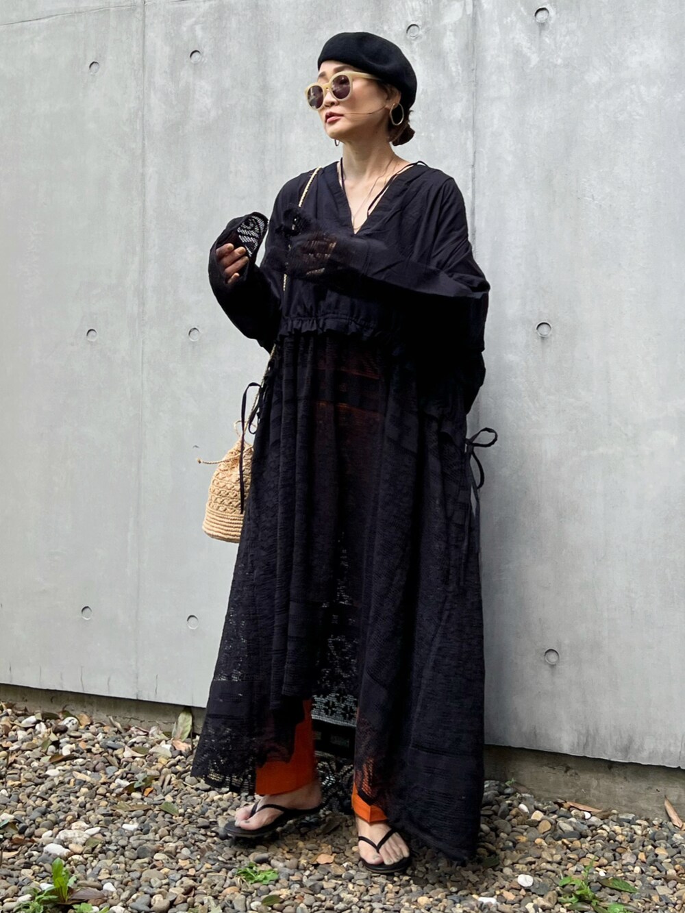 「PR、myCHANEL、今日のコスメと服、チャーチドレス、ロングワンピース、春夏コーデ、カラーパンツ、レース、レースワンピース」｜「CHANELのルージュ アリュール ラック リクィッド リップカラー（つややかなサテン仕上がり）（口紅/リップティント/グロス、ベージュ系）」を使った、Yukieさん（レディース・166cm）の春コーディネートの2枚目の写真