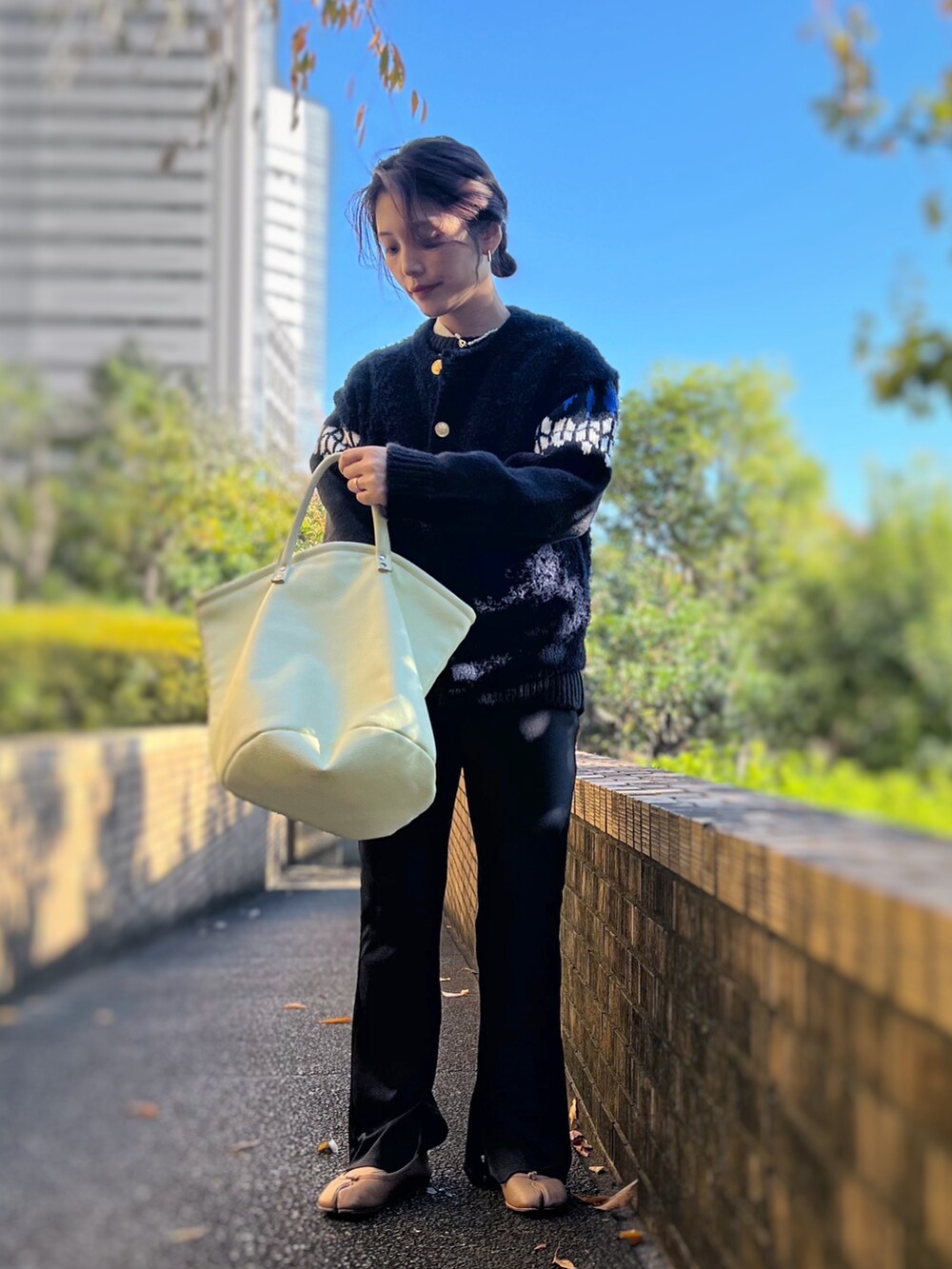 ツイーディーラッフル クルーネックジレを使った人気