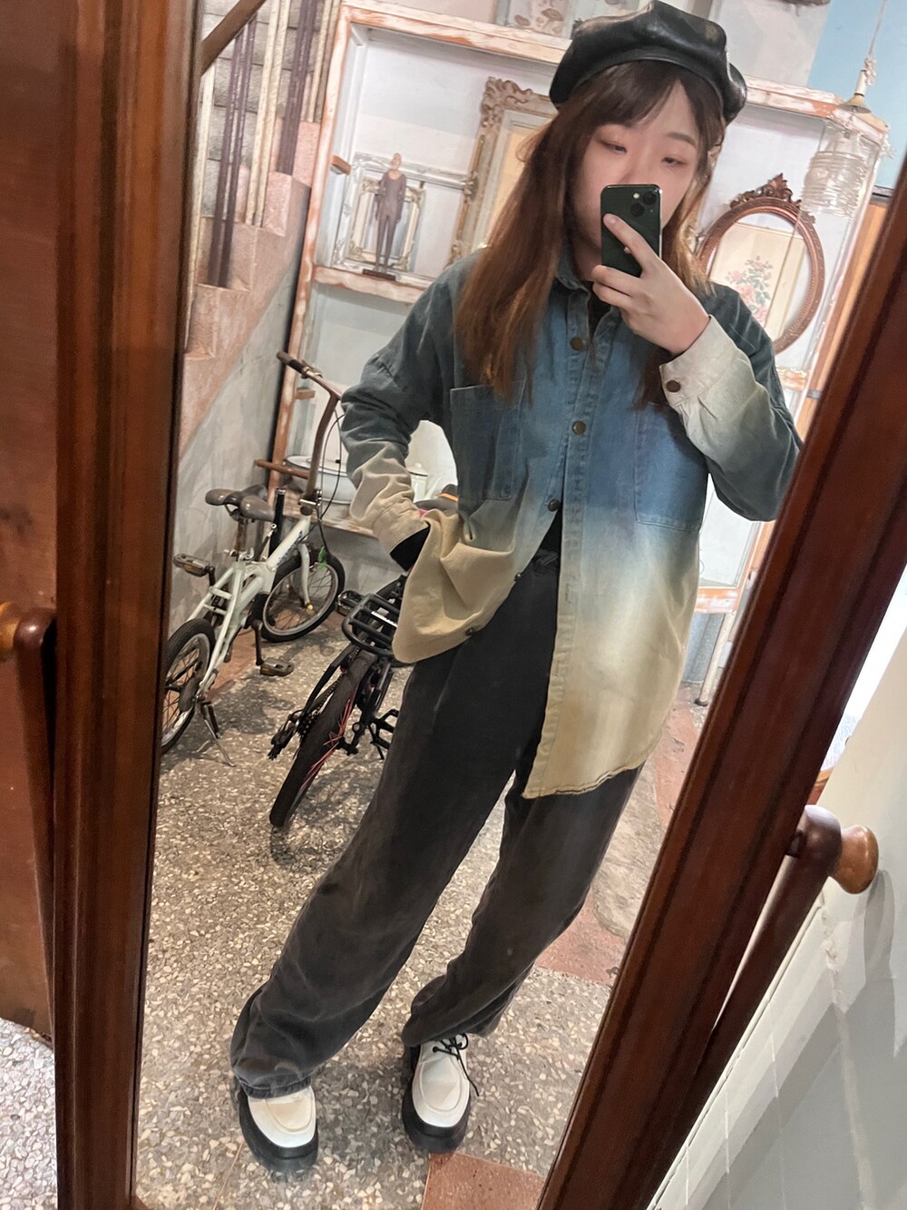 「NETのアイテム（ローファー、ホワイト系）」を使った、迷Mir /。daily stylさん（レディース・162cm）の冬コーディネートの2枚目の写真