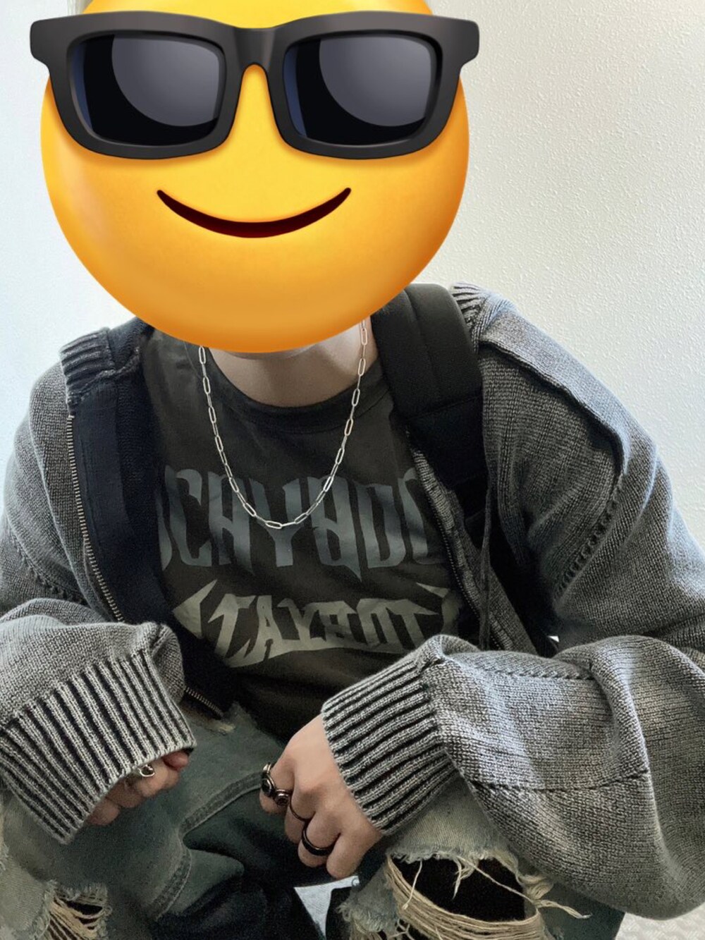 「AJOBYAJOのアイテム（Tシャツ/カットソー、グレー系）」を使った、ぽぽぬなさん（レディース・167cm）の春コーディネートの2枚目の写真