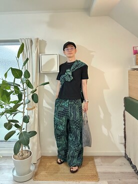 UNISEX》Damask Jacquard Cut Snow Wide Pants/ダマスクカット