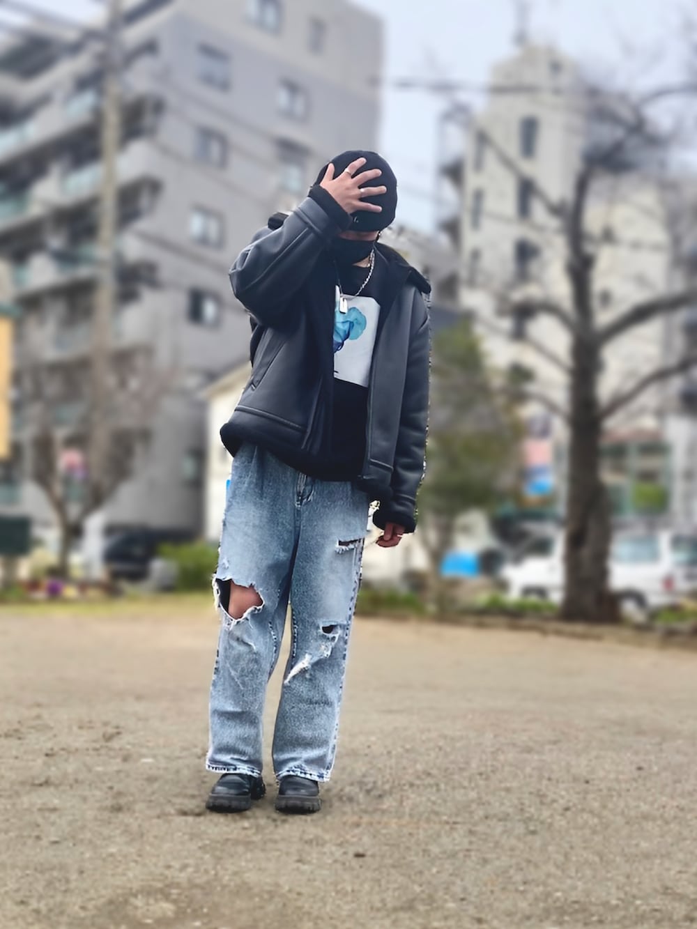 ADRER」 デニムジャケット MEDIUM ブラック メンズ 犬飼京 inukai kei 