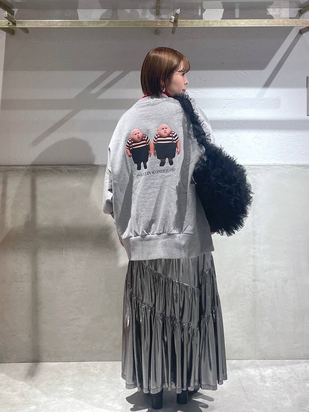 「LOWRYS FARM」｜「LOWRYS FARMのカラータートルニットＬＳ 116685（ニット/セーター、レッド系）」を使った、Minaさん（レディース・153cm）の秋コーディネートの3枚目の写真