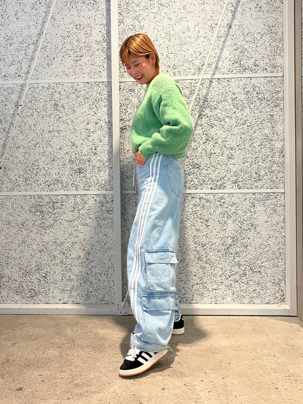 adilenium デニムカーゴパンツ レディース Adilenium デニムカーゴパンツ クリアブルー