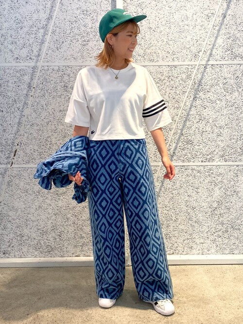 adidas × FARM Rio デニム トラックパンツ / 27inch adidas ジーンズ デニム デニムパンツ × FARM Rio トラック