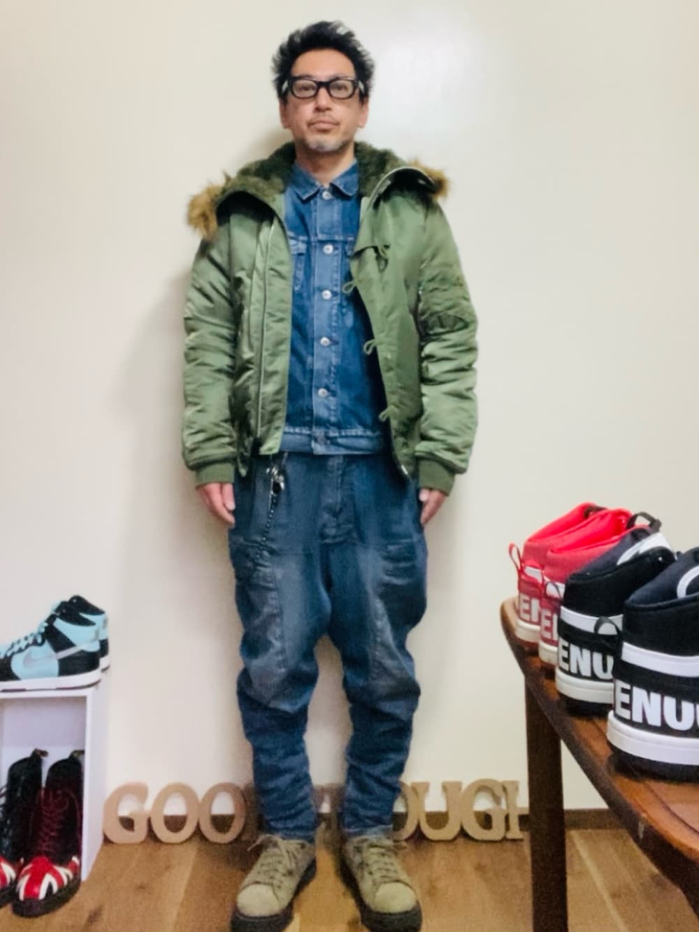 グッドイナフ　M-65 トリコ袖　L goodenough MA-1 グッドイナフ M-65 トリコ袖 L goodenough MA-1 グッドイナフ M-65