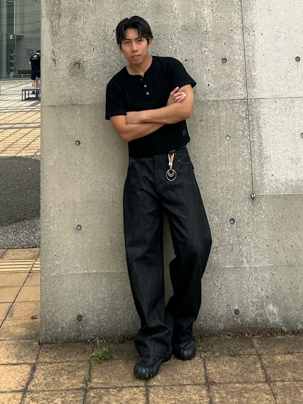 Studs Design Rigid Curve Denim / スタッズデザインリジットカーブ