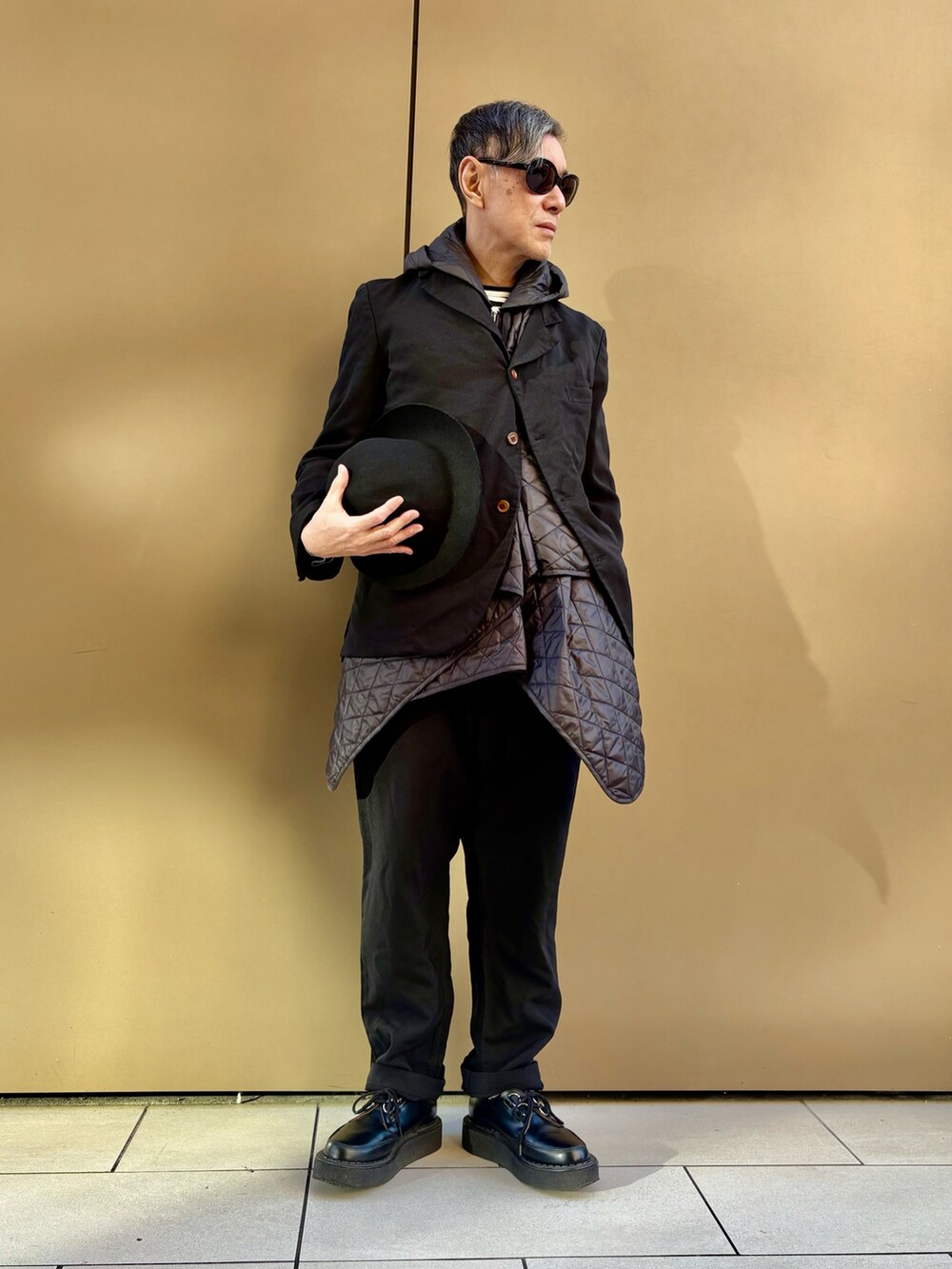 COMME des GARCONS HOMME DEUXのポンチョを使った人気ファッション