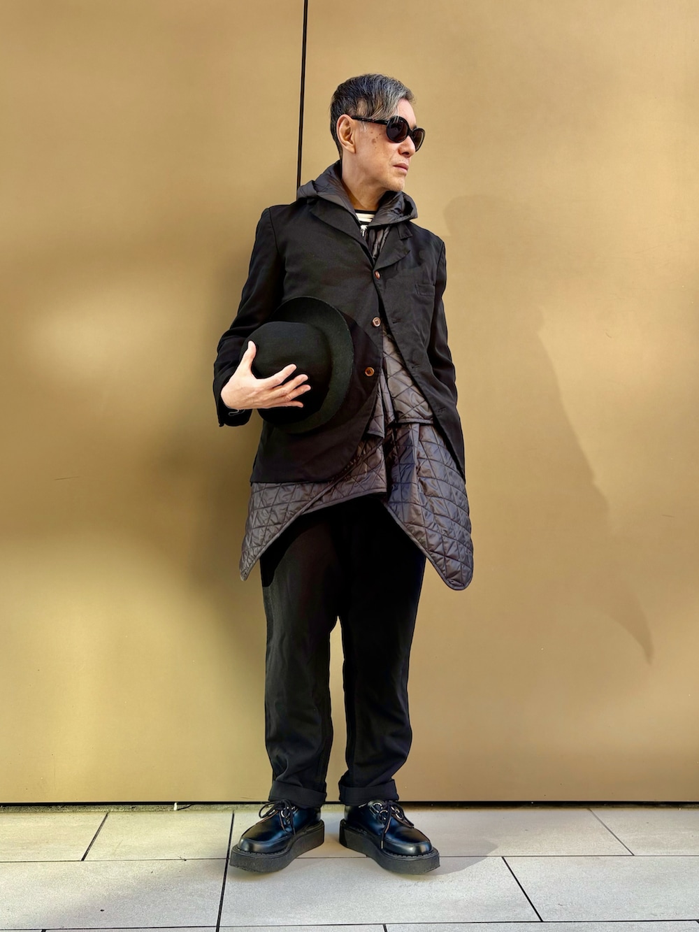 COMME des GARCONS HOMME DEUXのポンチョを使った人気ファッション