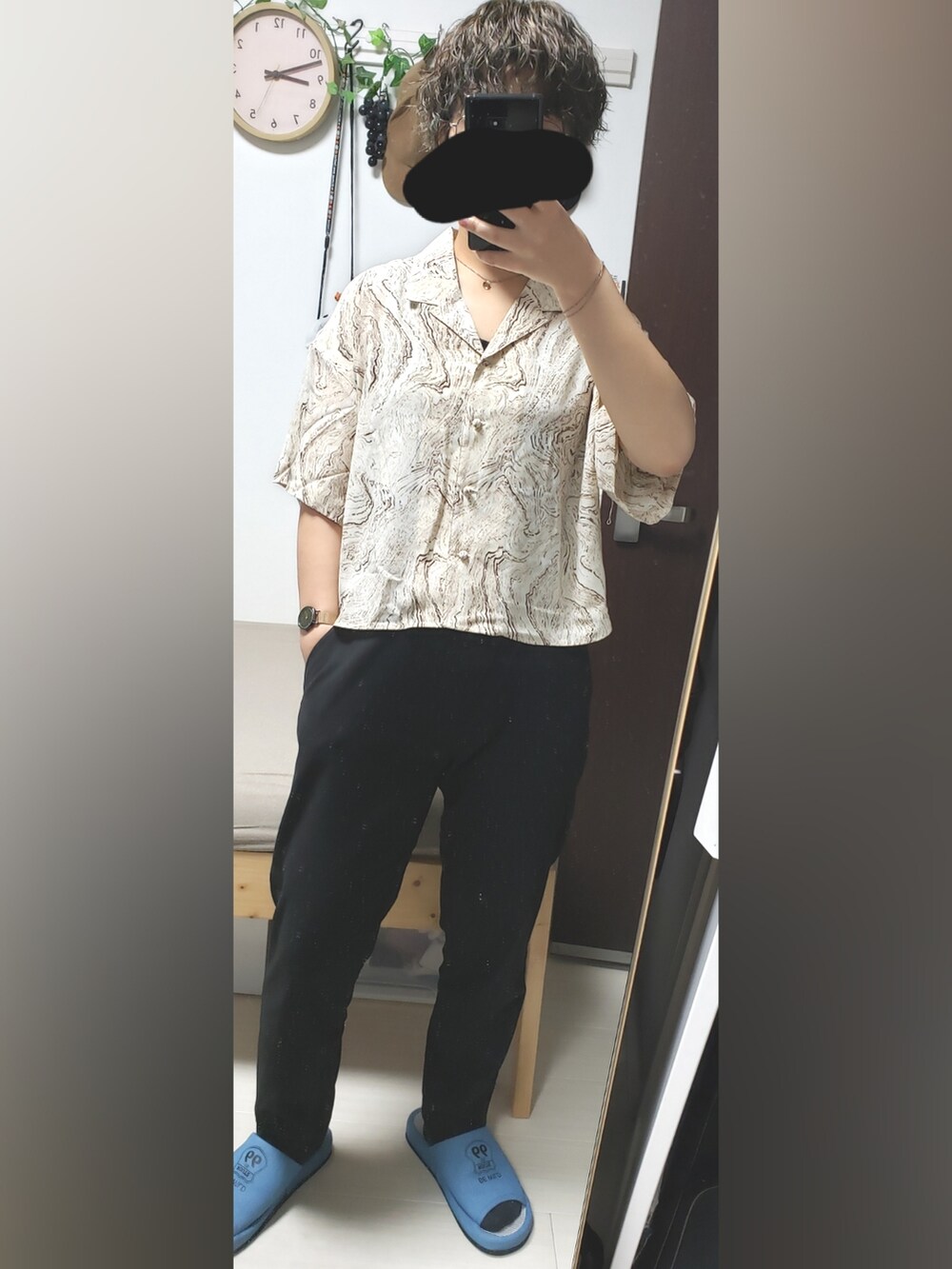 「179/WGのアイテム（シャツ/ブラウス、ベージュ系）」を使った、yukifashioさん（レディース・153cm）の夏コーディネートの2枚目の写真
