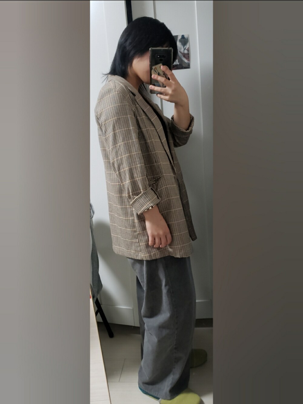 「MONO-MARTのアイテム（デニムパンツ、ブラック系）」を使った、yukifashioさん（レディース・153cm）の春コーディネートの2枚目の写真