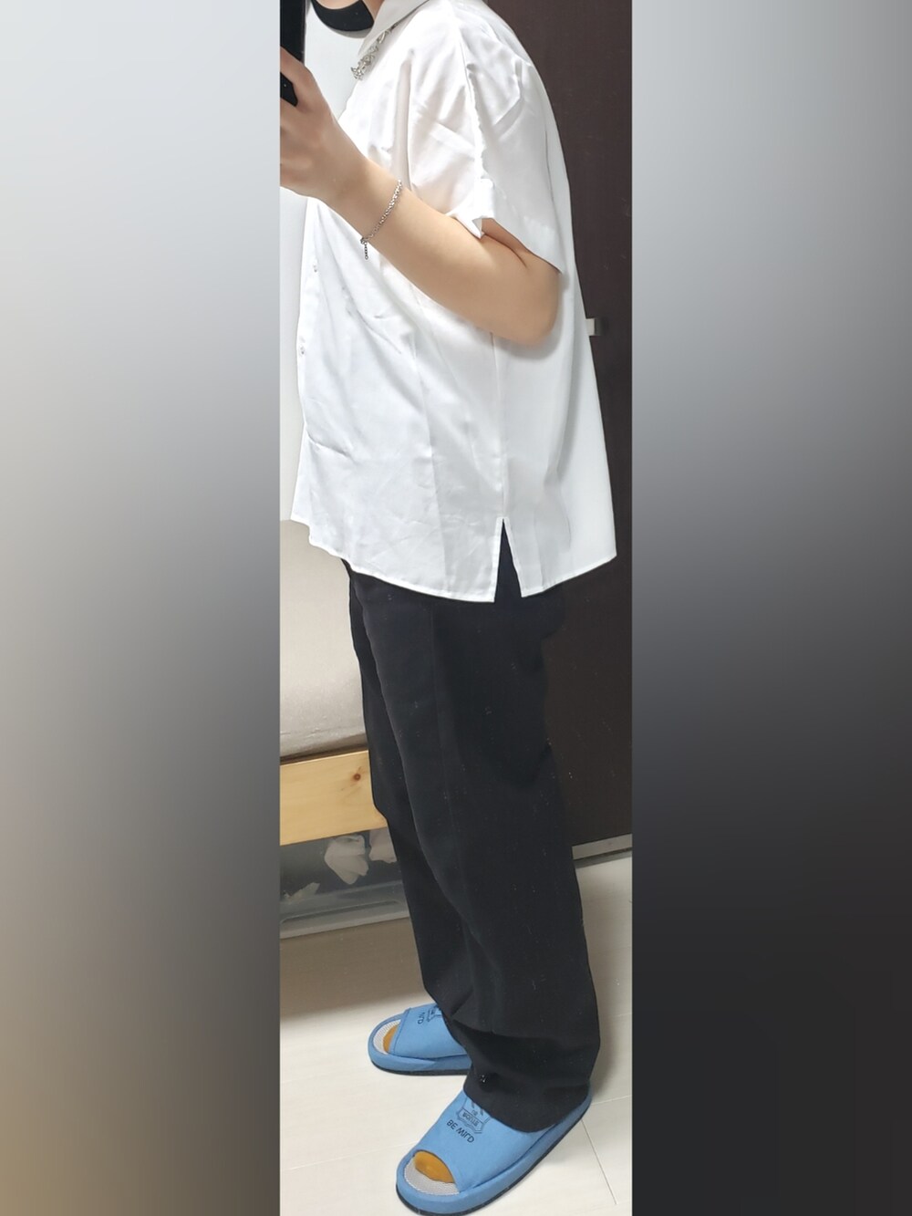 「Per sist enceのアイテム（カーディガン/ボレロ、ブラック系）」を使った、yukifashioさん（レディース・153cm）の夏コーディネートの4枚目の写真
