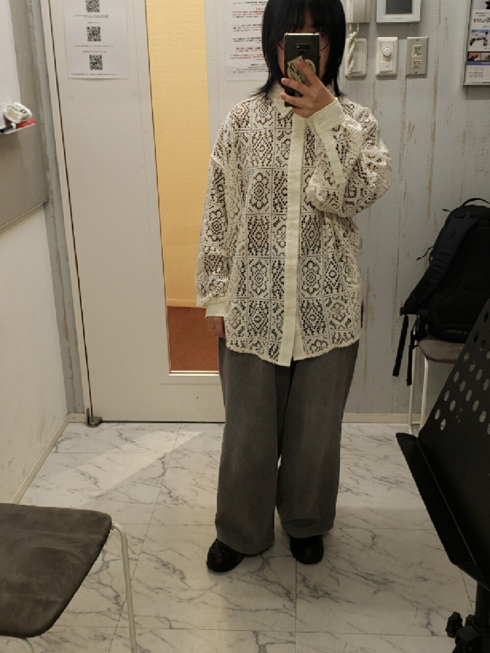 「NILWAYのアイテム（トップス、ホワイト系）」を使った、yukifashioさん（レディース・153cm）の春コーディネートの3枚目の写真