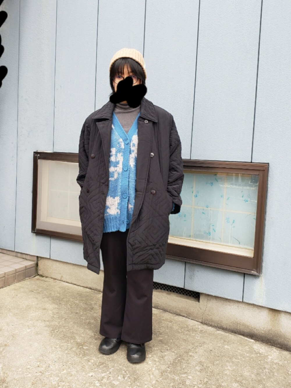 「VVICONのアイテム（ブーツ、ブラック系）」を使った、yukifashioさん（レディース・153cm）の冬コーディネートの2枚目の写真