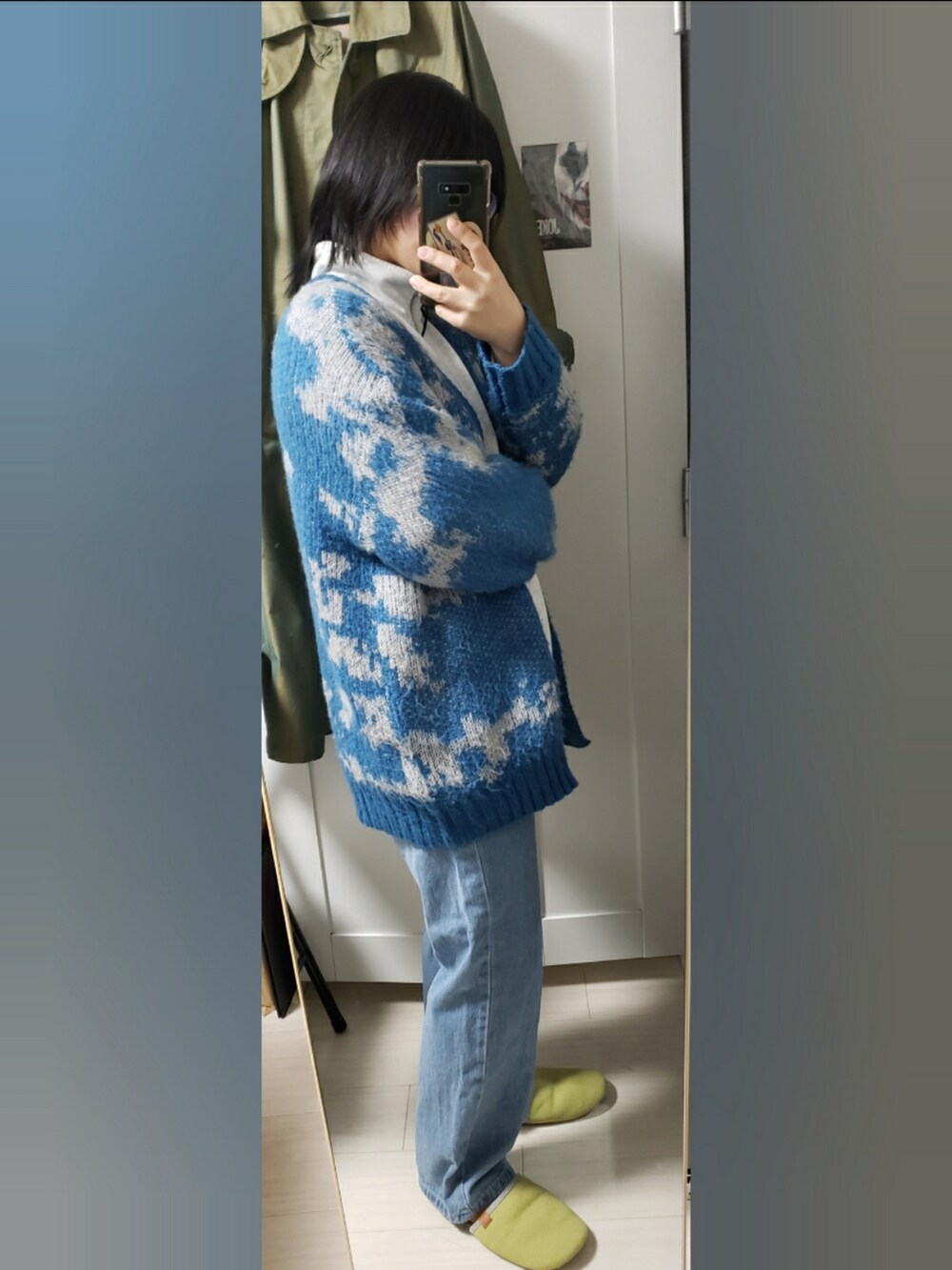 「LAKOLEのアイテム（ニット/セーター、ブルー系）」を使った、yukifashioさん（レディース・153cm）の春コーディネートの2枚目の写真