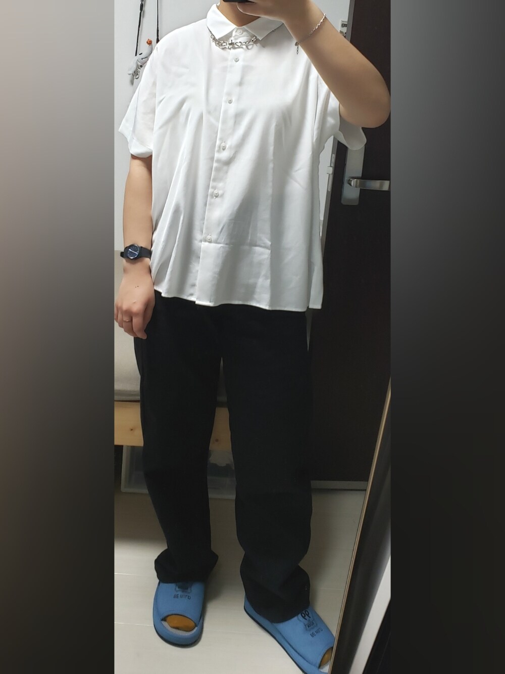「Per sist enceのアイテム（カーディガン/ボレロ、ブラック系）」を使った、yukifashioさん（レディース・153cm）の夏コーディネートの3枚目の写真