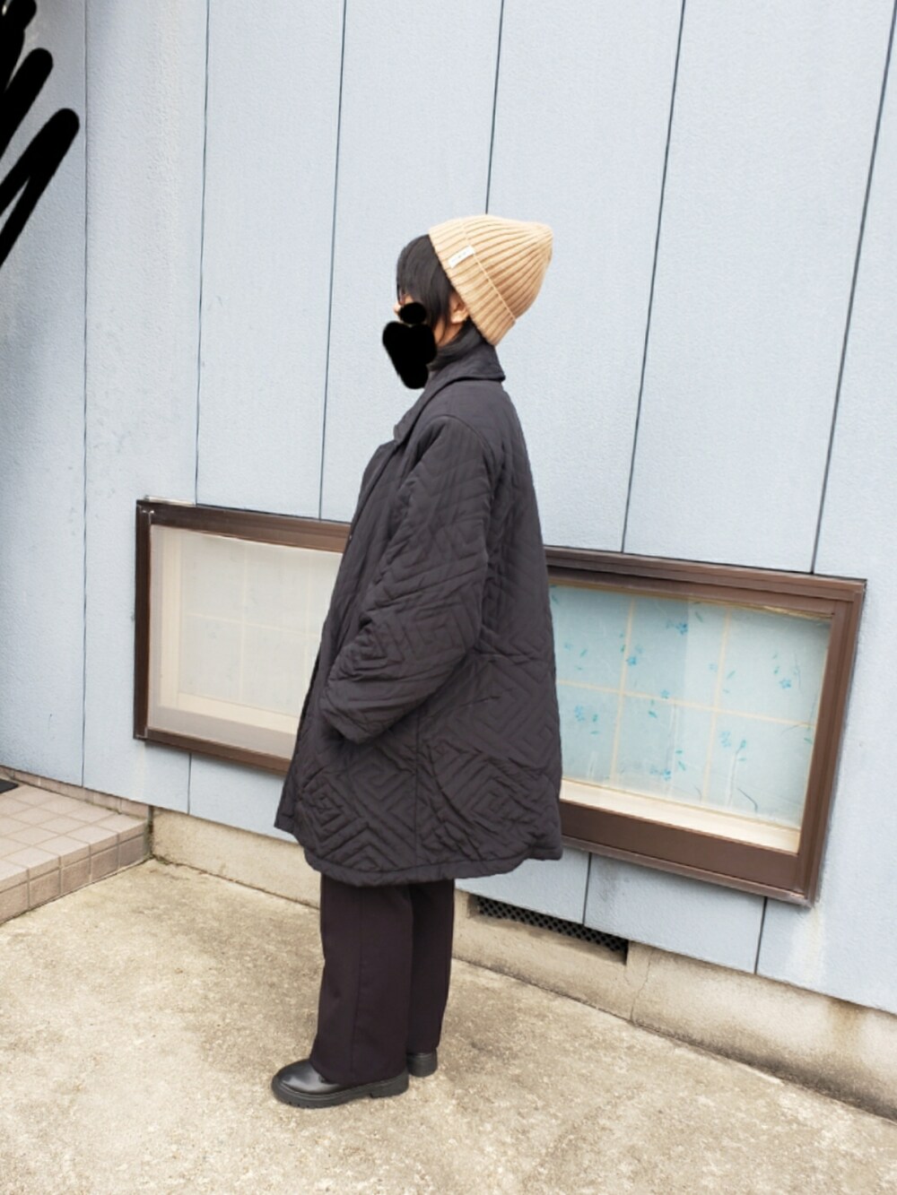 「VVICONのアイテム（ブーツ、ブラック系）」を使った、yukifashioさん（レディース・153cm）の冬コーディネートの4枚目の写真