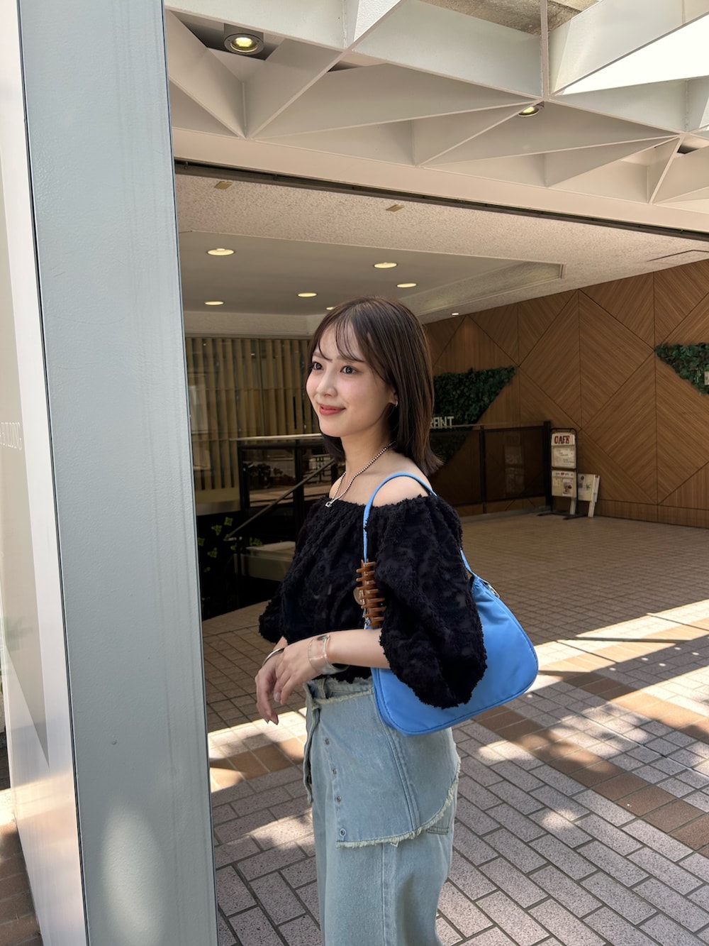 「mysticのマルチWAYデニム（デニムパンツ、ブルー系）」を使った、nanamiさん（骨格ウェーブ・レディース・153cm）の夏コーディネートの2枚目の写真