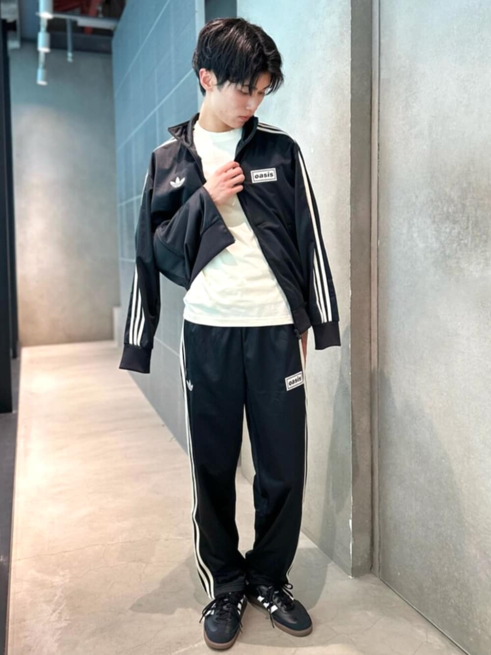 ADIDAS oasis ツアー ファイヤーバード トラックトップ black adidas Originals × Oasis ツアー ファイヤーバード トラック