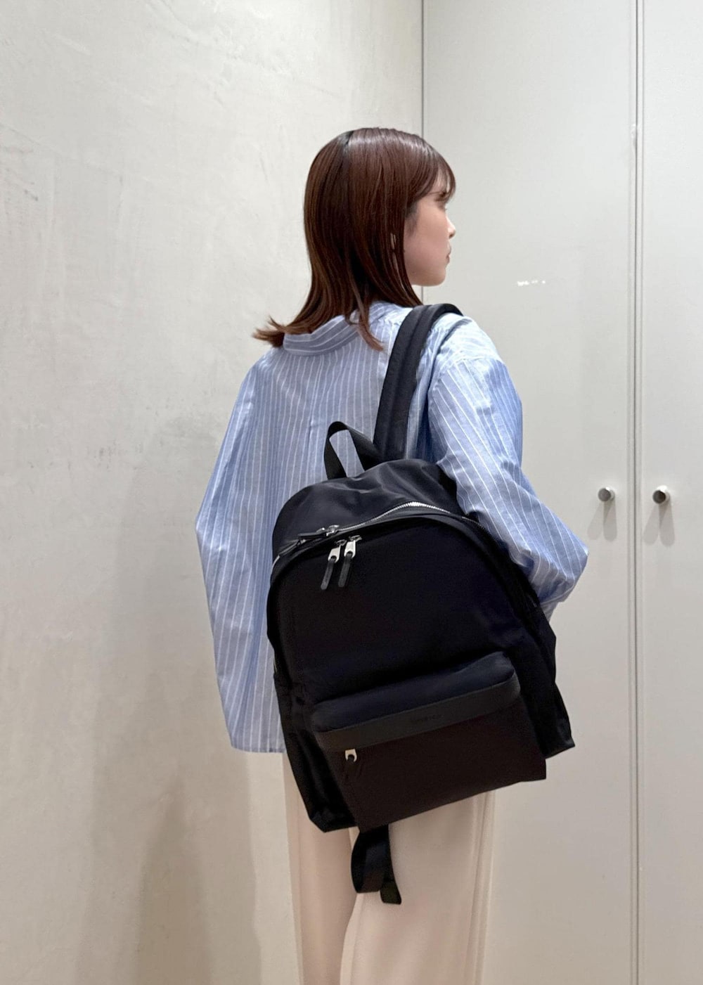 rihoさんの「【E'POR】【A4/PC対応・撥水】Pac Sac（ パックサック ）/WEB掲載・ビジネスバッグ（E'POR）」を使ったコーディネートの7枚目の写真
