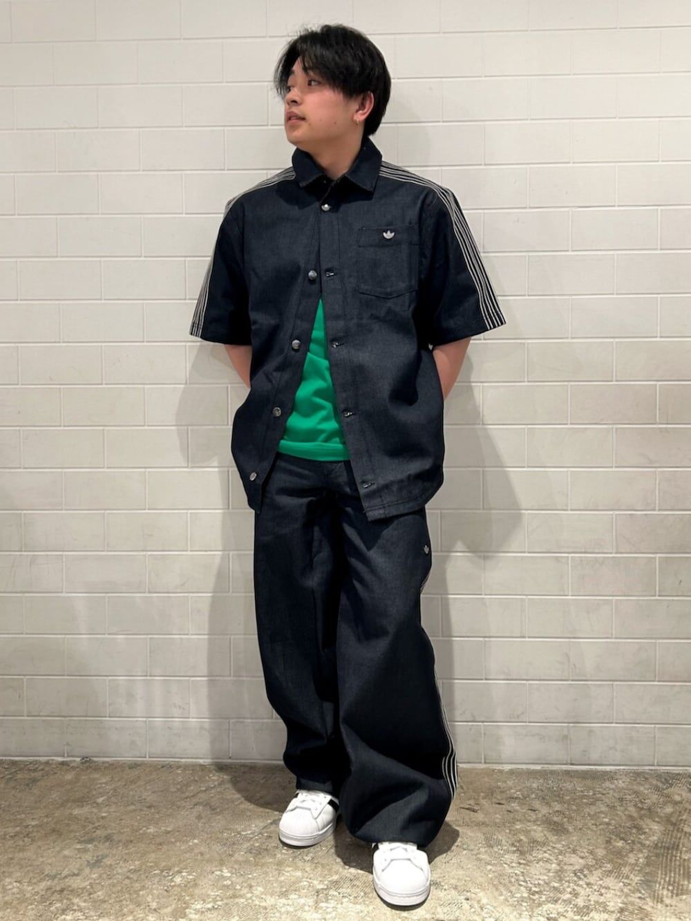 adidas Originals 半袖デニムシャツ デニム半袖シャツ / アディダスオリジナルス adidas Originals