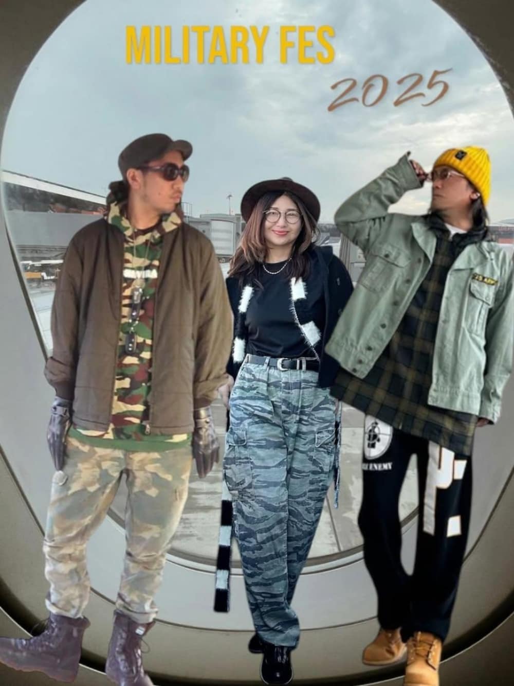 「ミリタリーフェス2025、ガンダム、CHUMS、エルビラ、UNIQLO、element、タクティカルブーツ、ミリタリーブーツ、レザーグローブ」｜「ミリタリーフェス2025のアイテム（その他、その他）」を使った、hasshi(ハッシー)さん（メンズ・172cm）の冬コーディネートの2枚目の写真