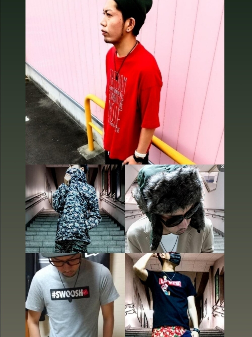 ブルー系のパンツ、ブルー系のジャケット/アウター、ホワイト系のスニーカーを着用したメンズの冬コーディネートの4枚目の写真