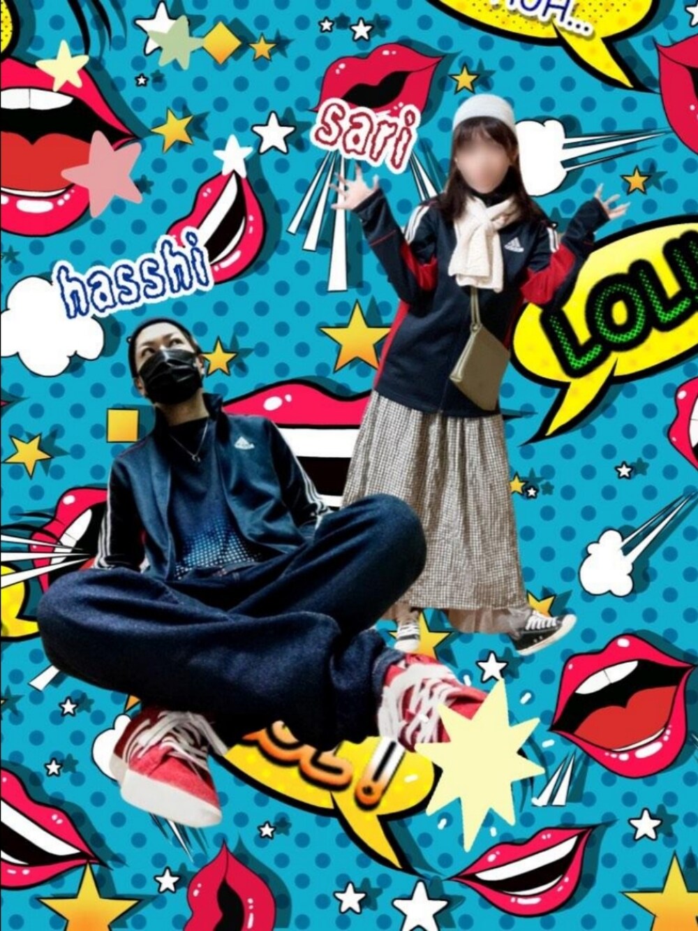 「バケハ、アディダス、ジャージ、トラックジャケット、ニコアンド、オーバーオール、adidas originals、スーパースター、NIGO®、ストリート、おしゃれさんと繋がりたい、おすましクソ野郎」｜「430のアイテム（ハット、グリーン系）」を使った、hasshi(ハッシー)さん（メンズ・172cm）の冬コーディネートの4枚目の写真