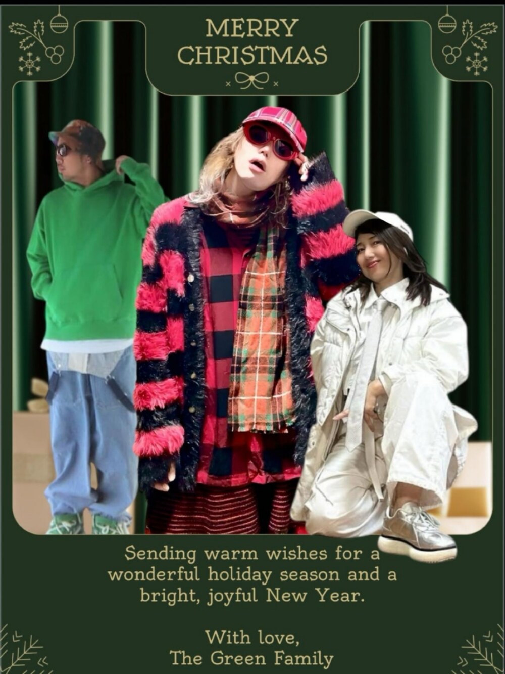 「クリスマスストリート、緑、仲良しコーデ、ストリート、クリスマスに着たい服、OFF-WHITE、ニコアンド、CROSS STITCH、40s&shorties、コラボ」｜「ケンさん✨のアイテム（その他、その他）」を使った、hasshi(ハッシー)さん（メンズ・172cm）の冬コーディネートの4枚目の写真