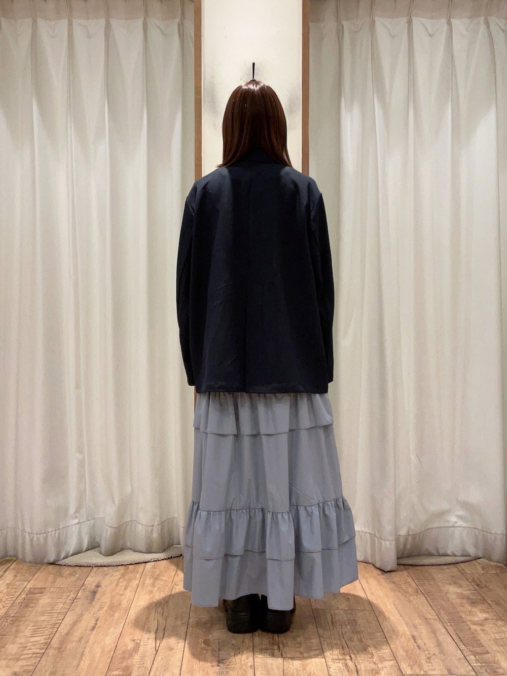 「ehka sopoのバレエスニーカー（スニーカー、ブラック系）」を使った、akaneさん（レディース・152cm）の冬コーディネートの2枚目の写真