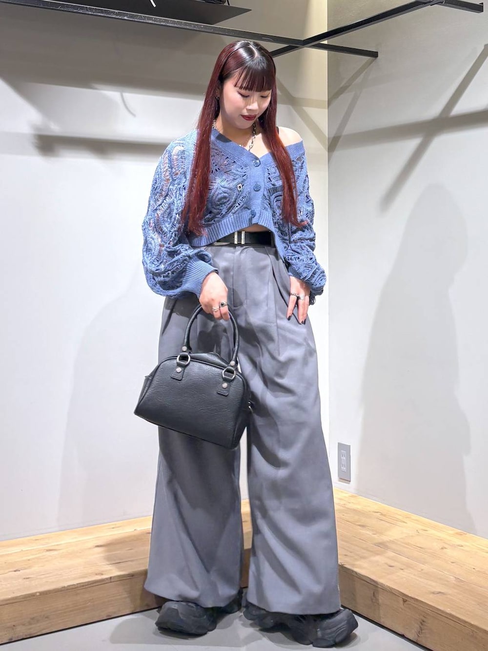 「モード、ストリート、きれいめ、カジュアル、ネックレス、骨格ストレート_PAGEBOY、ブルベ冬_PAGEBOY」｜「PAGEBOYのモードバックルベルト3（ベルト、ブラック系）」を使った、りりりさん（レディース・157cm）の夏コーディネートの7枚目の写真
