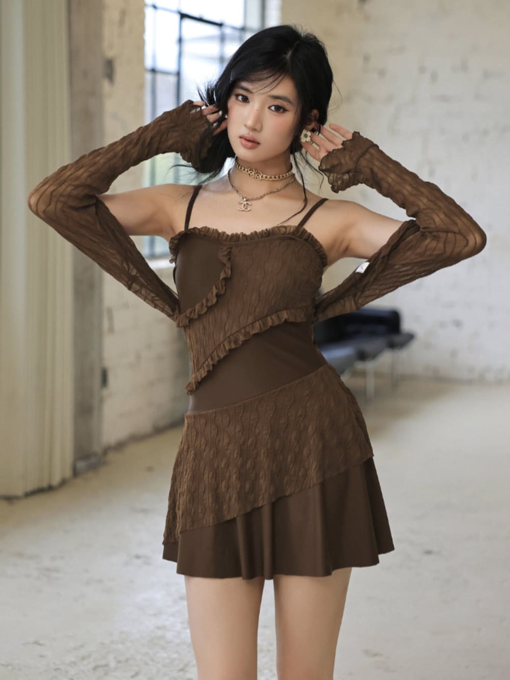 「スポーツミックス、夏服コーデ、夏コーデ、楽チンコーデ、オトナカワイイ、ワンピース、きれいめカジュアル、シアートップス、夏コーデ、韓国ファッション、シンプルカジュアル、ワンピーススタイル、ワントーンコーデ、カジュアルガーリー、OSYAREVO」｜「OSYAREVOの【公式】インスタグラム（その他、その他）」を使った、OSYAREVOさん（レディース・167cm）の夏コーディネートの2枚目の写真