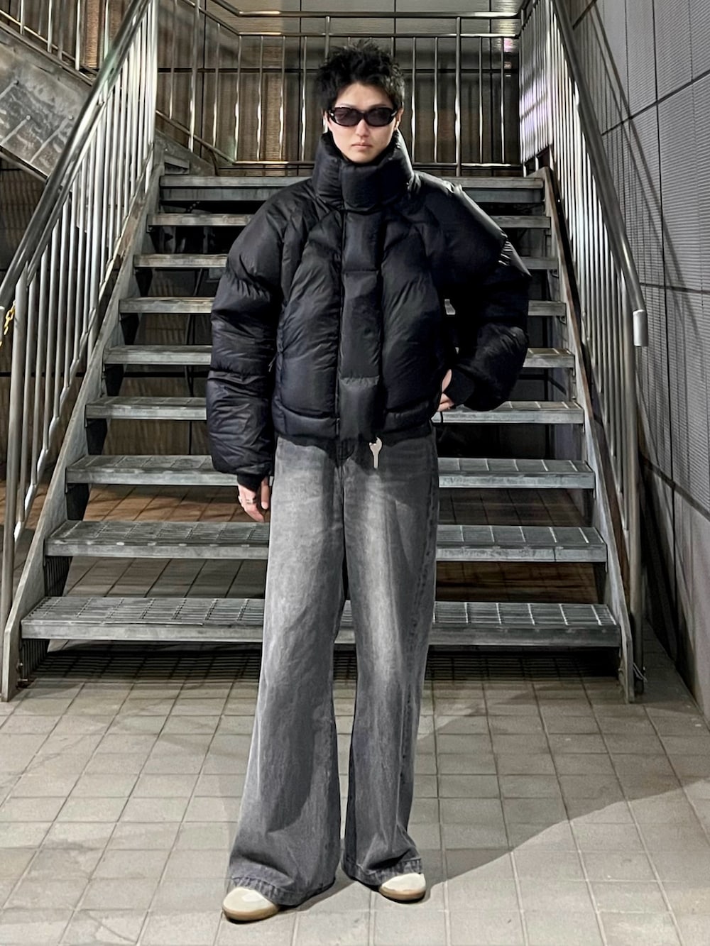 entire studios ショートダウンジャケット ダークグレー