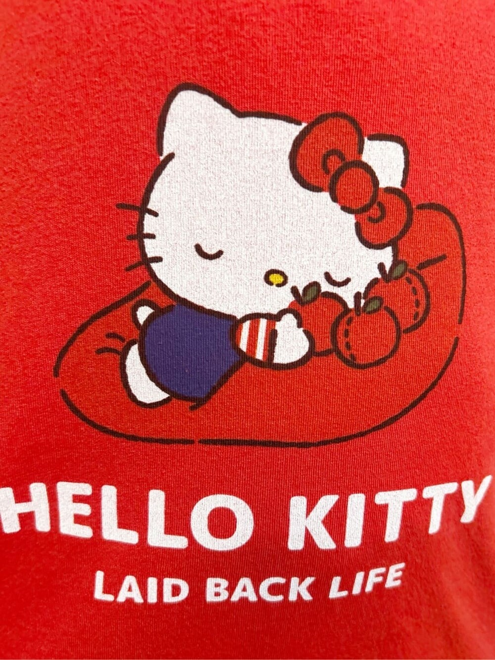 レッド系のTシャツ/カットソー、ブルー系のその他パンツ、ブラック系のボディバッグ/ウエストポーチを着用したキッズの春コーディネートの6枚目の写真